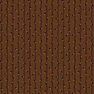 Marcus Fabric Star Stripe Brown Cotton Fabric by the Yard, 1 yard